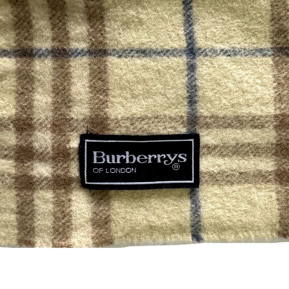 Burberrys Authentic Scarf Beige 100% Cashmere Unisex Scarf Made In England - Picture 5 of 8
